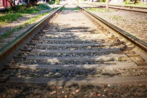 Close up view of tramways Stock Photos