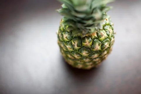 Close up view of tropical fruit pineapple. Blurry background Fotos Stock