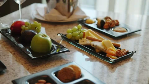 Close up view of Turkish Breakfast. 4K Footage Stock Footage 197459770