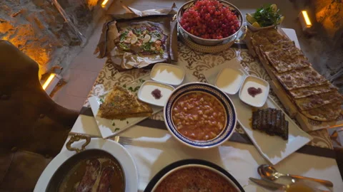 Close-up view of Turkish Cuisine Stock-Footage 146638171