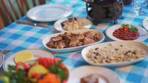 Close-up view of Turkish Cuisine Видео 146851876