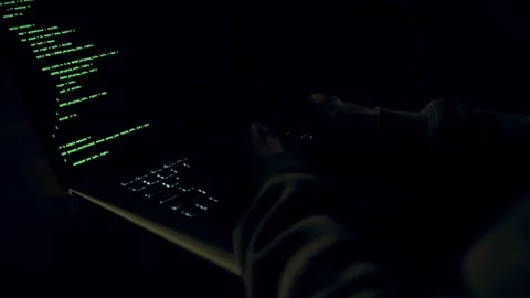 Close up view of typing code Stock Footage 69933761