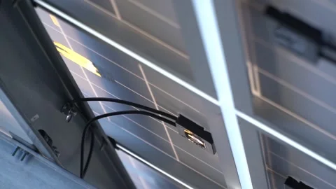 Close up view under the solar panel, technology and innovation Vidéo 159172262