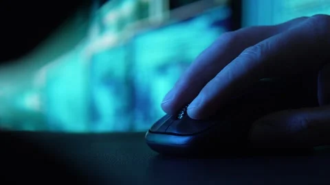 A close view of a user's hand on a mouse. Stock Footage 270530752
