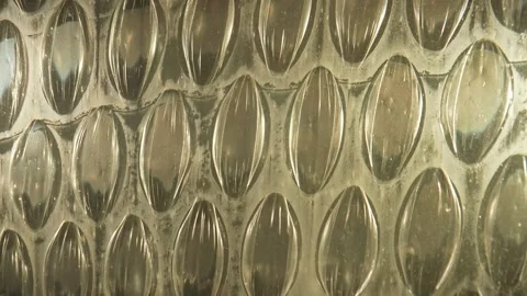 Close Up View of Vintage Glass Texture with Geometric Pattern 動画素材 309289922