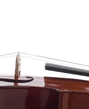 Close Up View of Violin Bridge and Strings Stock Photos