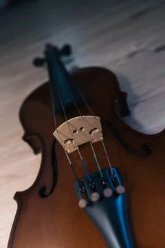 Close view of a violin Stock Photos