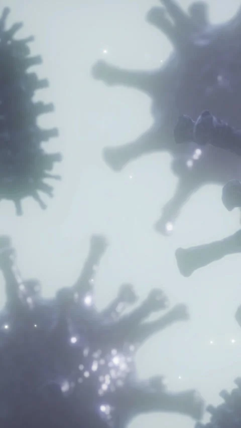 Close view of virus structures in water under light conditions Stock Footage 334885287
