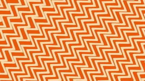 Close up view of a vivid orange zigzag pattern with white accents filling the Illustration
