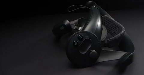 Close up view of vr helmet controllers Stock Footage 166822380
