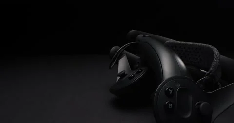 Close up view of vr helmet controllers Stock Footage 166823389