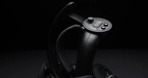 Close up view of vr helmet controllers Stock Footage 169873860