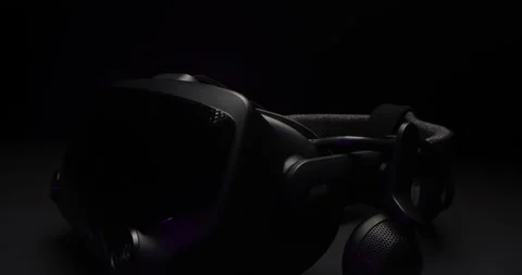 Close up view of vr helmet Stock Footage 166106616