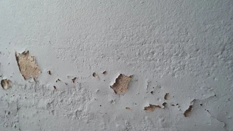 Close-up view of the wall paint peeling off. 動画素材 259456429