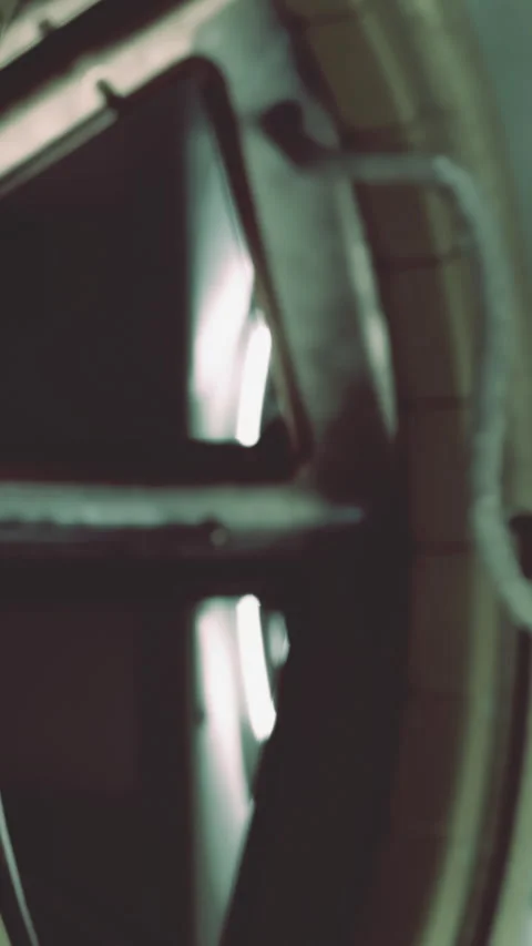 Close view of a washing machine during operation at a laundry facility Stock Footage 336430553