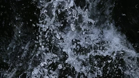 Close view of water jet from a waterfall Stock Footage 271352308