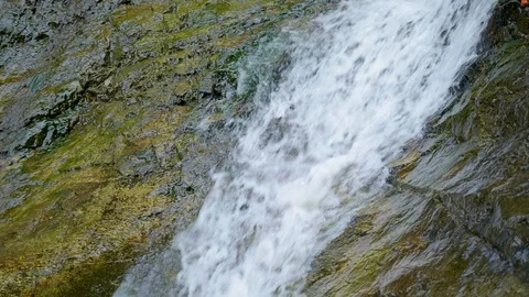 Close up view of water stream or waterfall Stock Footage 115072768