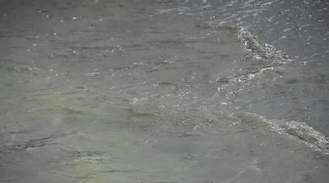 Close up view of the water waves on the baltic beach Stock Footage 11134568