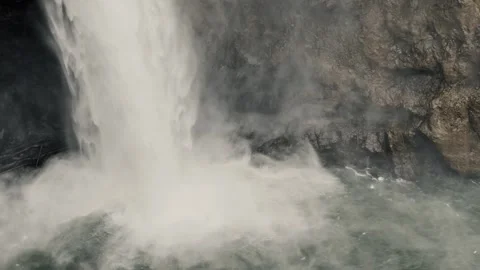 Close-up view of waterfall flowing into river Stock Footage 316289565