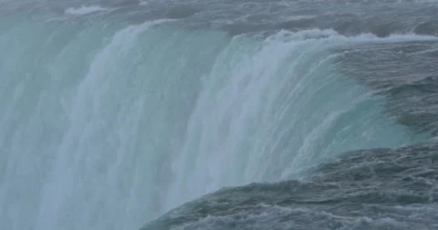 Close view of the waterfall at Niagara Falls, Canada Stock Footage 58825986