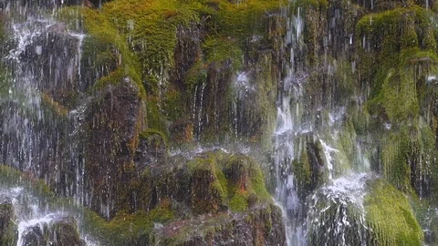 Close up view of waterfall Slow Motion 100fps Loop Vídeo Stock 98161637