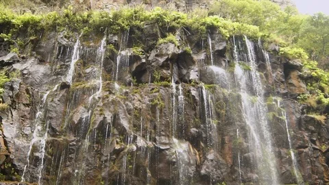 Close up view of waterfall Slow Motion 100fps Loop Video stock 98668381