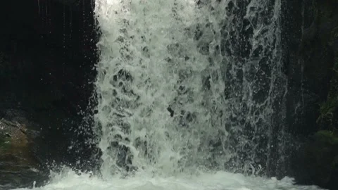 Close-up view of Waterfall in Slowmotion Stock-Footage 161484287