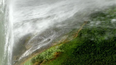 Close Up view waterfall in vertical format. 4k resolution. Stock Footage 294529917