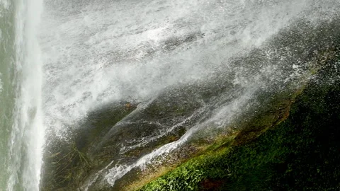 Close Up view waterfall in vertical format. Stock Footage 294600086