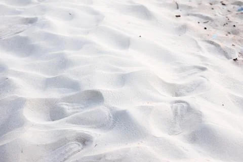 Close Up View of White Sand Beach Stock Photos