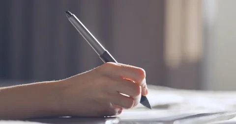 Close up view of woman hand using digital tablet drawing with stylus pen Video stock 151420564