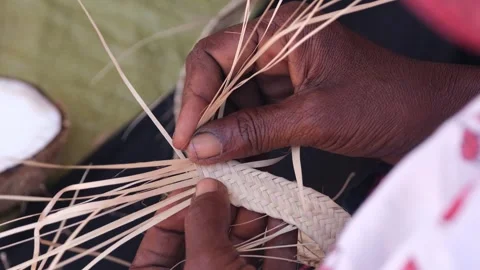 Close Up View of a Woman Making Handmade Local Products, January 21, 2025, Video stock 336896449