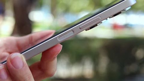 Close up view of woman using smartphone Stock Footage 310630355