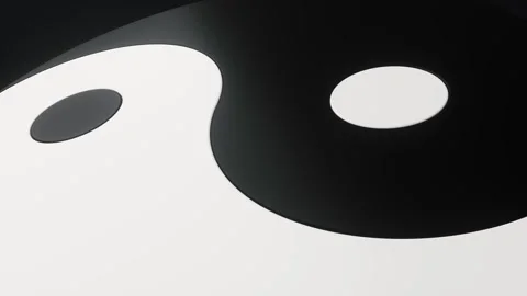 A close up view of the yin and yang symbol rotating in a seamless loop capt.. 스톡 동영상 327249605