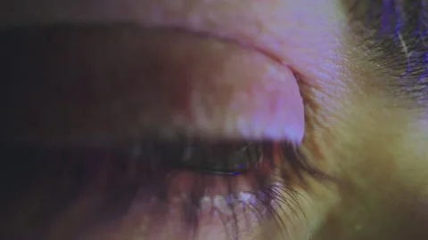 Close-up view of young man's eye 스톡 동영상 234346697