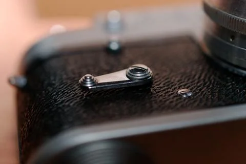 Close up of a vintage camera Stock Photos