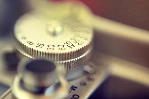 Close Up Of vintage camera 库存照片