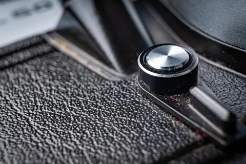 Close Up of a Vintage Camera's self timer knob Stock Photos