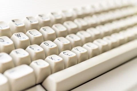 Close-up of vintage computer keyboard Stock Photos