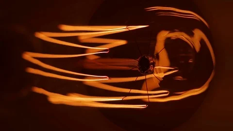 Close-up on a vintage Edison light bulb Video stock 85340504
