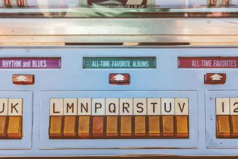 Close-up of a vintage jukebox Stock Photos
