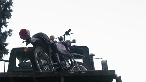 Close-up of vintage motorcycle. Stock Footage 205859780