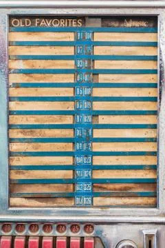 Close up of a vintage rusty jukebox Stock Photos