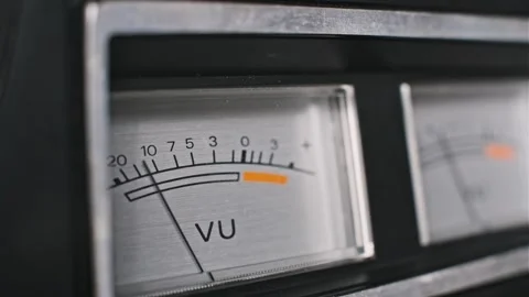 Close Up: Vintage VU Meter 스톡 동영상 293058287