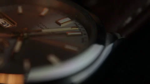 Close Up Of A Vintage Watch Dial Stock Footage 51780992