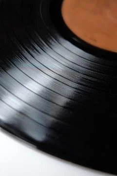 Close up of vinyl LP record Foto stock
