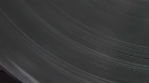 Close up of vinyl record on DJ turntable record player Stock Footage