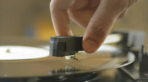 Close-up of a vinyl record player Stock Footage 67109362