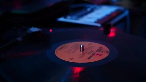 Close Up of Vinyl Record Player. Video stock 165712685