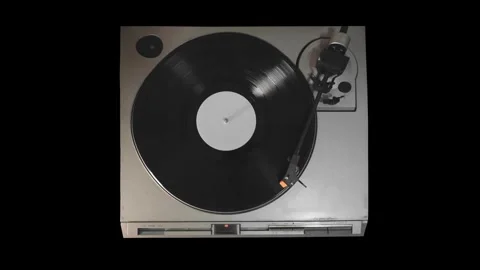 Close up vinyl record playing songs music HD Stock-Footage 334656379